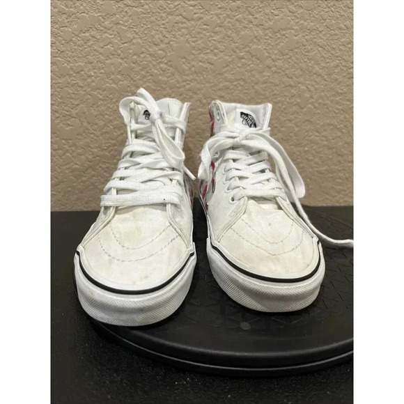 Vans Womens 7 Sk8-Hi Classic Canvas Sneaker Project X Flower Print Skate Shoe - Picture 2 of 8